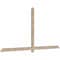 Ekena Millwork Eugene Smooth Timber Gable Bracket, Douglas Fir, 96"W x 48"H x 1 1/2"D x 3 1/2"F, 12/12 Pitch GBW096X48X0204EUG00SDF - alternate 4